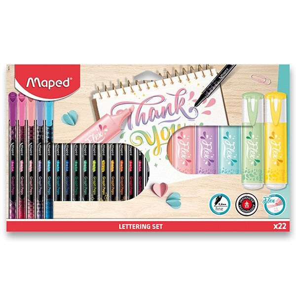 Levně Lettering set Maped souprava, 22 ks