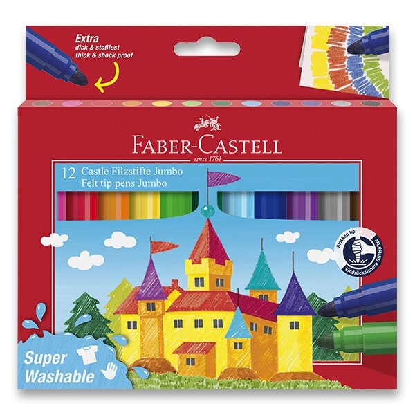 Levně Fixy Faber-Castell Jumbo 12 barev