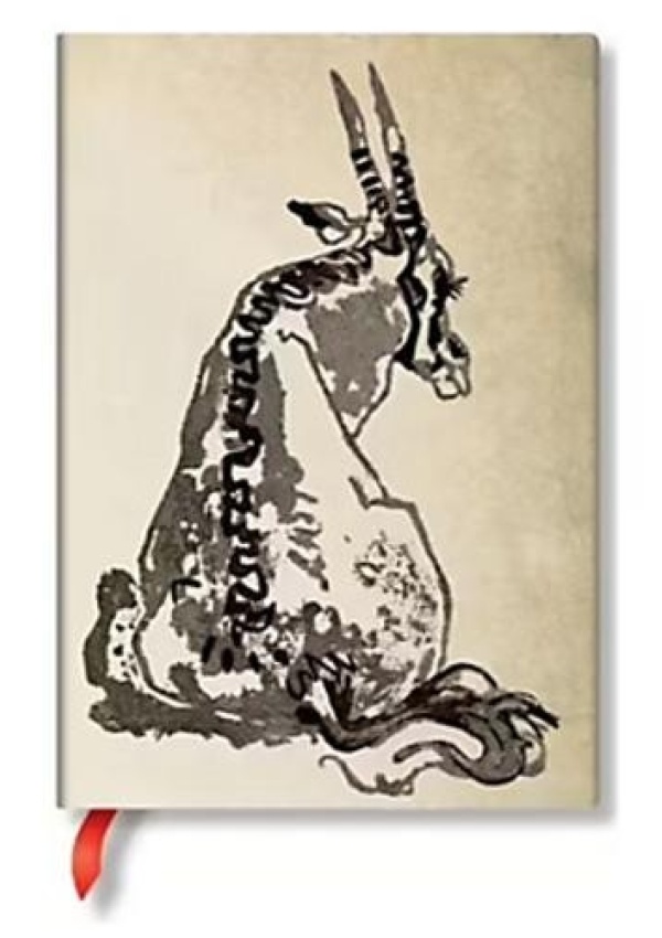 Levně Solitary Oryx (Alistair Bell Collection) Midi Lined Hardcover Journal (Elastic Band Closure)