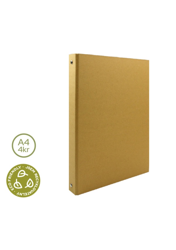 Pořadač A4 4 kroužkový ECO LUMA kraft