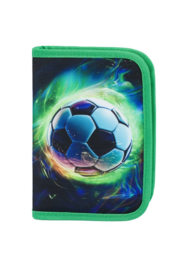 BAAGL Školní penál jednopatrový Fotbal Míč zelený