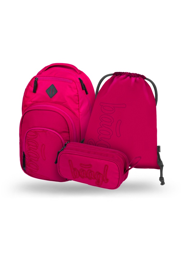 Levně BAAGL 3 SET Coolmate Ruby: batoh, penál, sáček