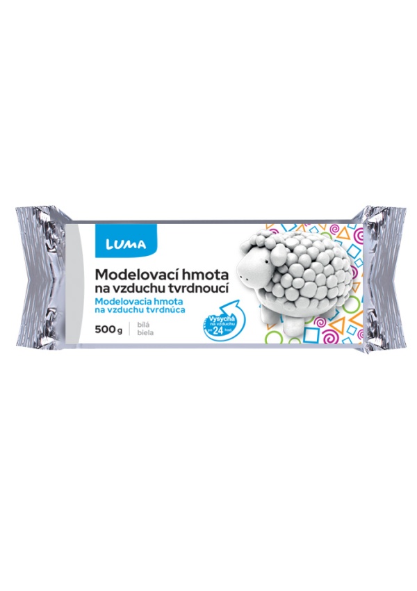 Modelovací hmota bílá, 500g LUMA