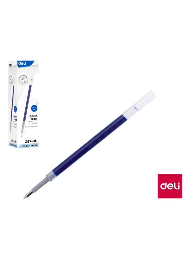 Náplň do gelového pera modrá 0,5 mm DELI EG97-BL