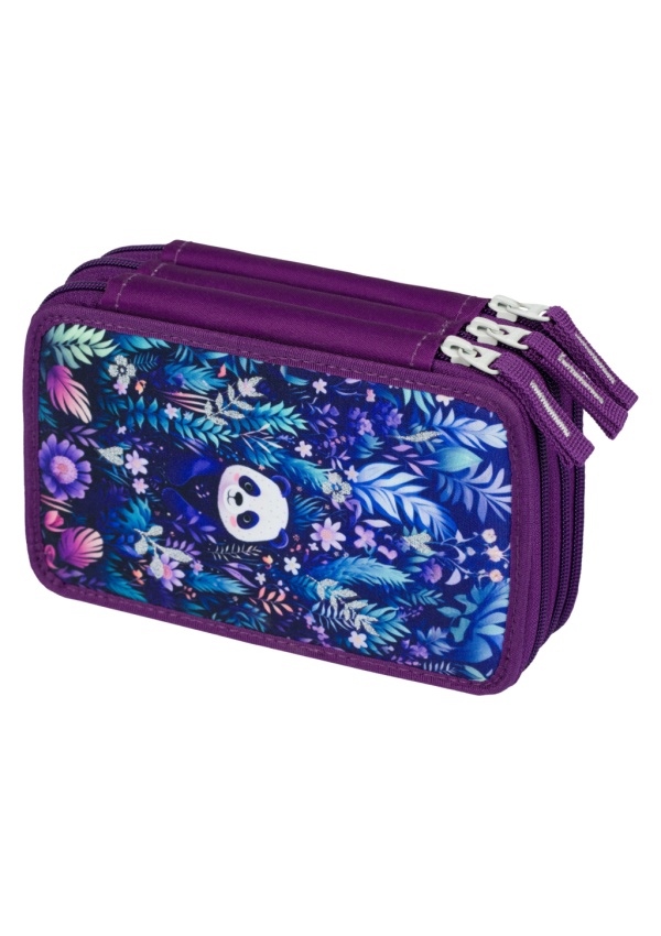 BAAGL Školní penál třípatrový Jungle Panda