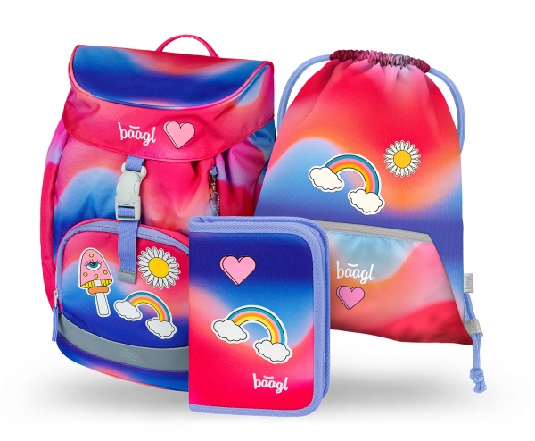 Levně BAAGL 3 SET Airy Hippie: batoh, penál, sáček