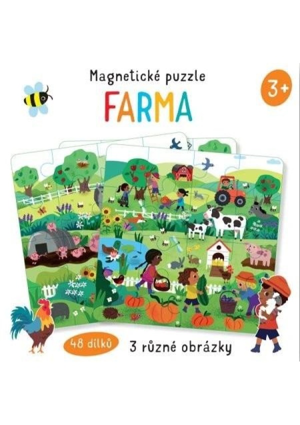 Levně Magnetické puzzle Farma