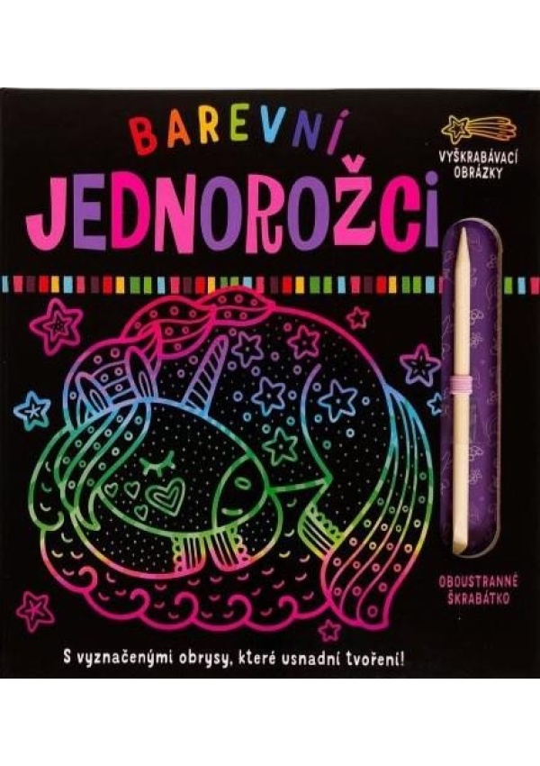 Barevní jednorožci - Vyškrabávací obrázky