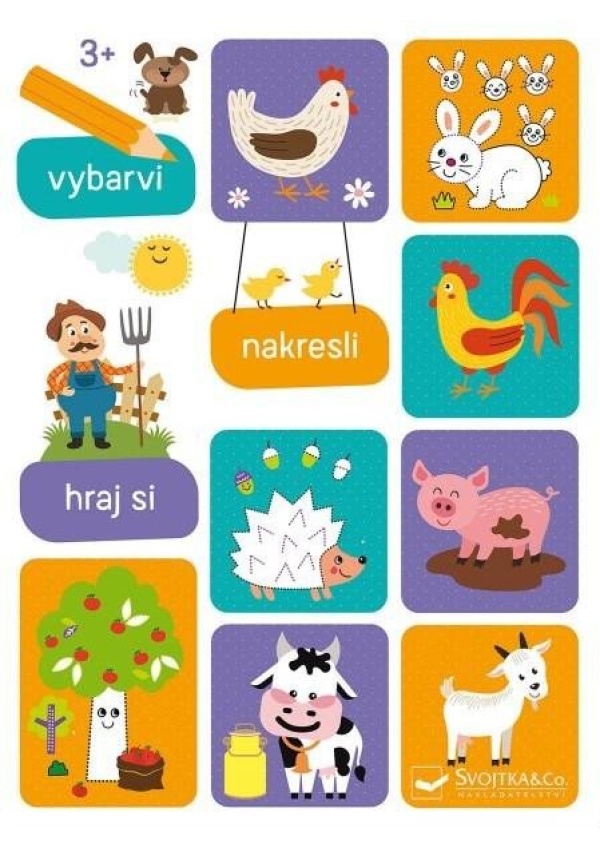 Levně Vybarvi, nakresli, hraj si 3+