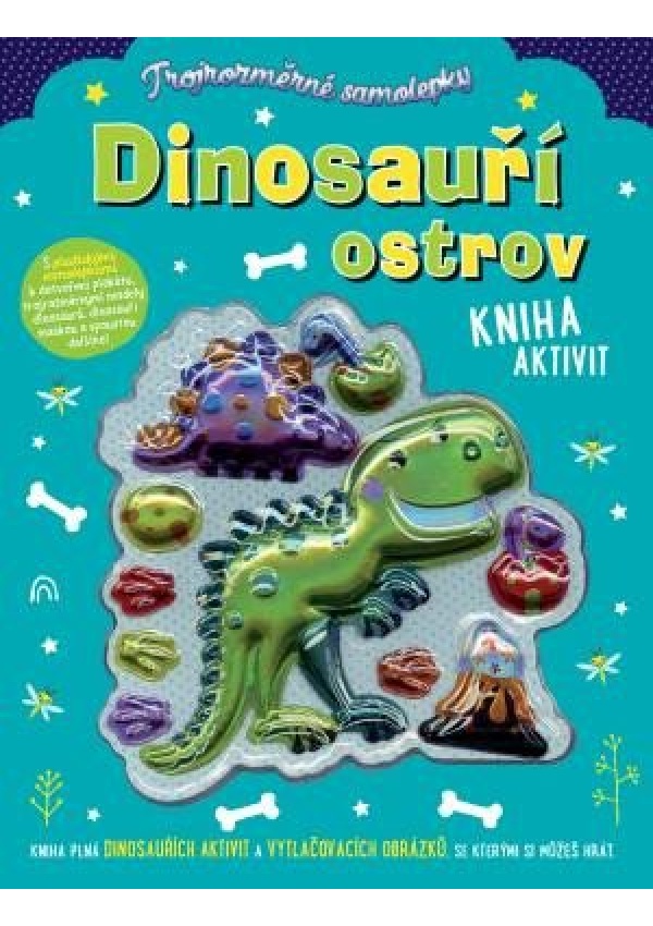 Levně Trojrozměrné samolepky Dinosauří ostrov
