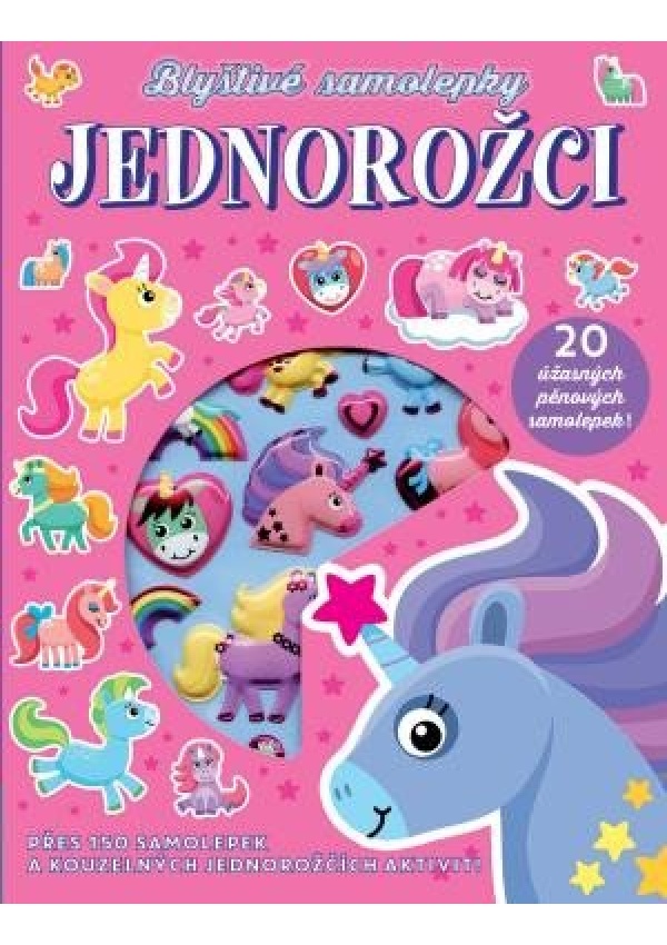 Levně Blyštivé samolepky - Jednorožci