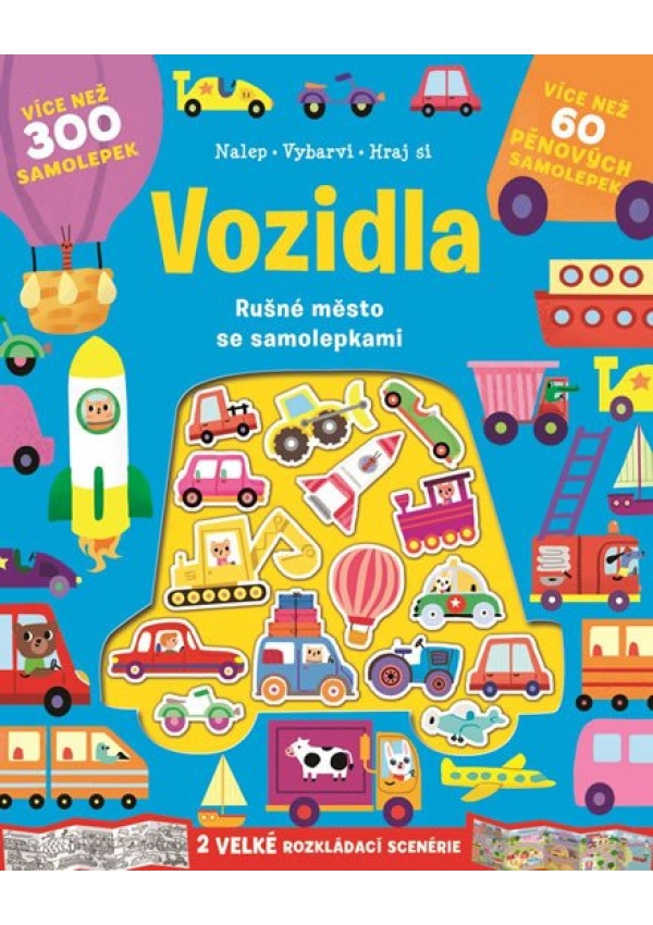 Levně Vozidla - Rušné město se samolepkami