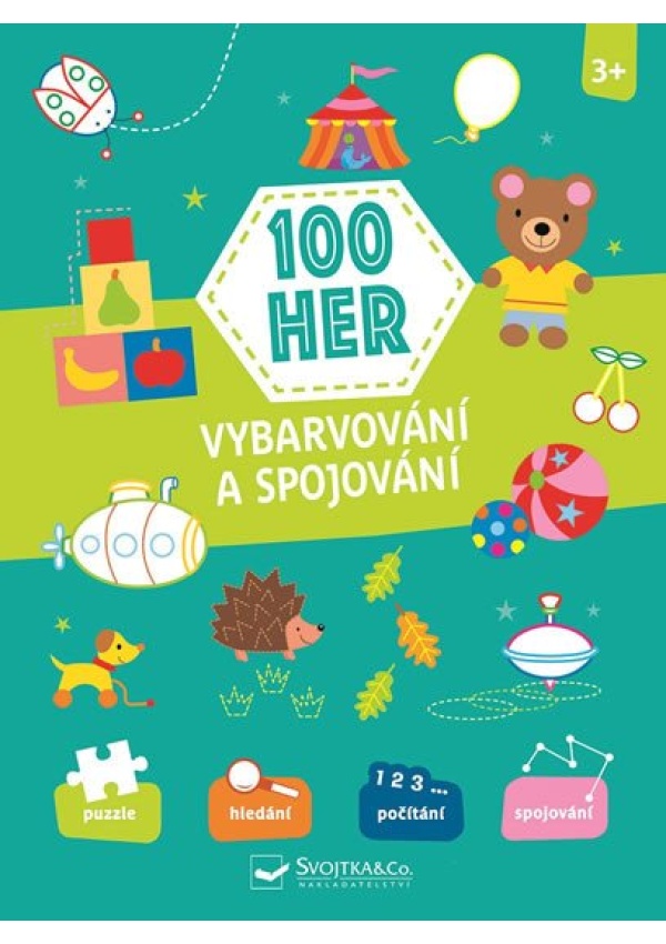 Levně 100 her - Vybarvování a spojování 3+