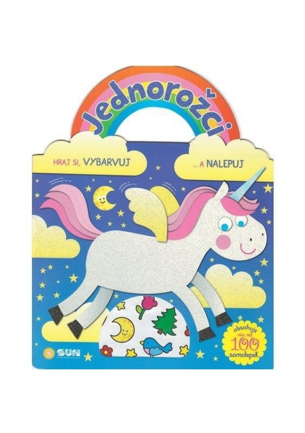 Levně Jednorožci modrá - Hraj si, vybarvuj a nalepuj