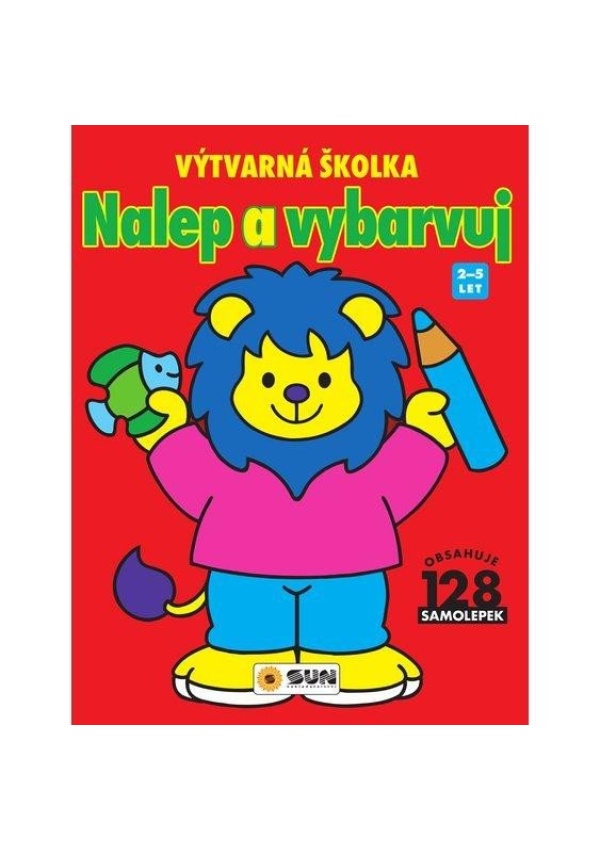 Levně Výtvarná školka červená - nalep a vybarvuj