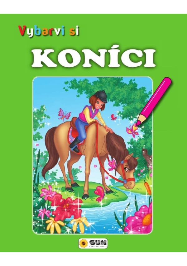 Levně Vybarvi si - Koníci (zelené)