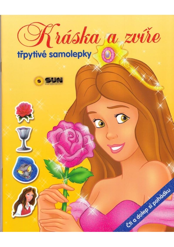 Kráska a zvíře - samolepky čti a dolep pohádku