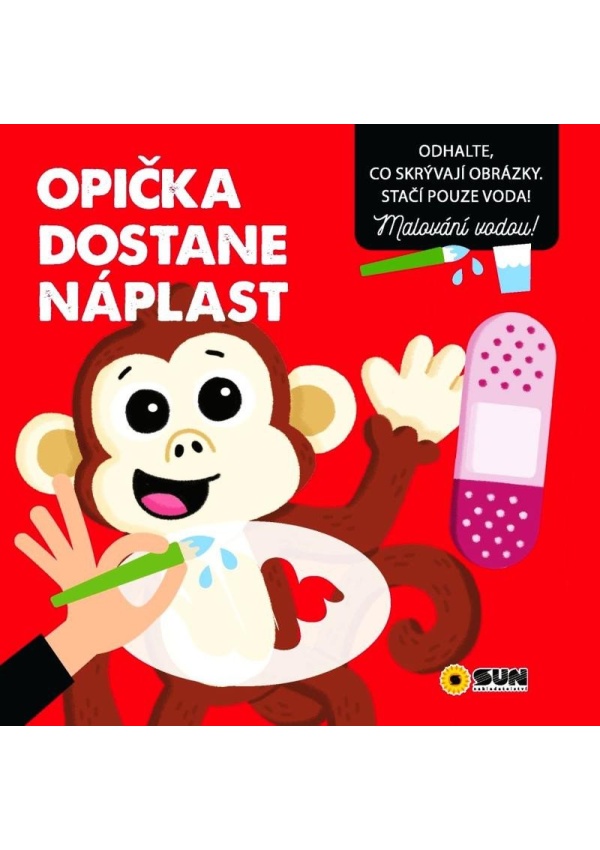 Opička dostane náplast - Malování vodou