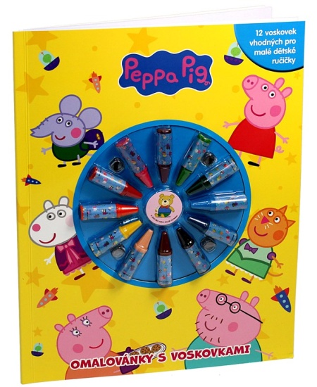 Levně Peppa Pig - Omalovánky s voskovkami