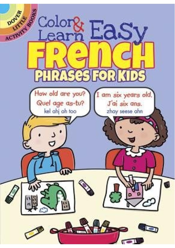 Color a Learn Easy French Phrases for Kids