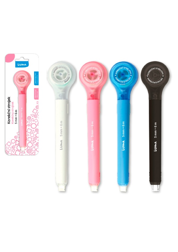 Korekční  strojek 5mm x  6m v tužce LUMA mix