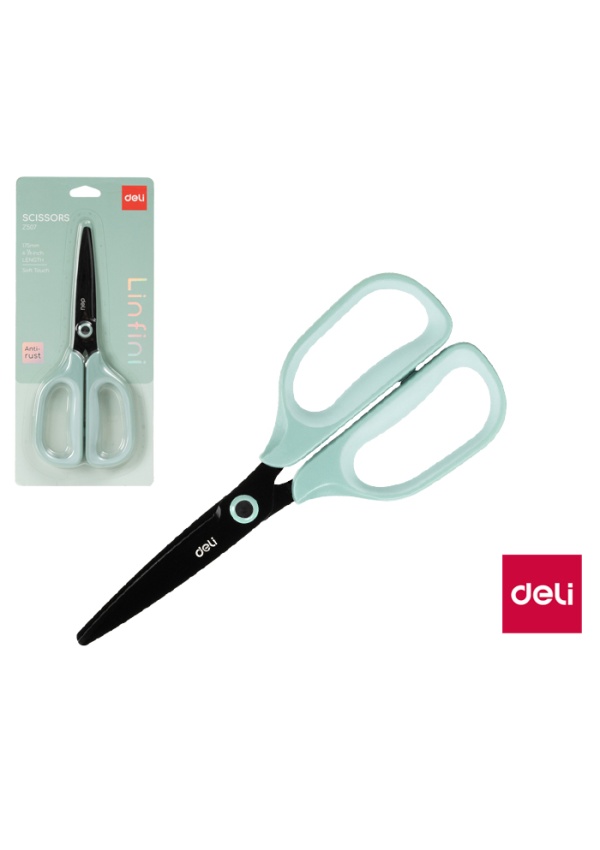 Nůžky 175mm LINFINI DELI EZ507 zelené DELI