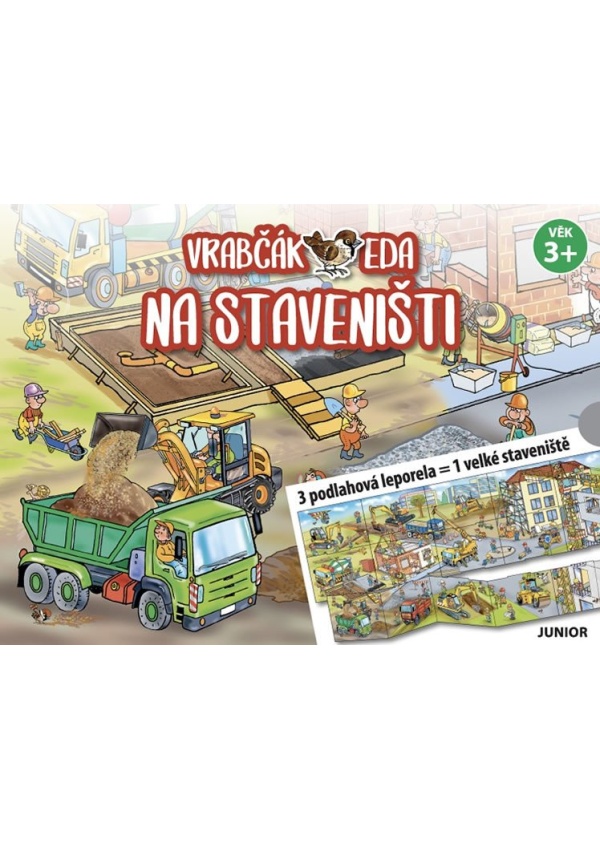 Levně Vrabčák Eda na staveništi - 3 podlahová leporela = 1 velké staveniště