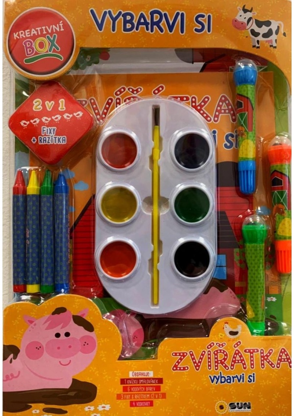 Levně Zvířátka vybarvi si - Kreativní box