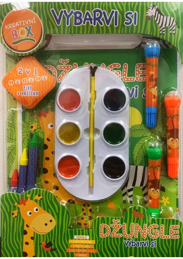 Levně Džungle vybarvi si - Kreativní box