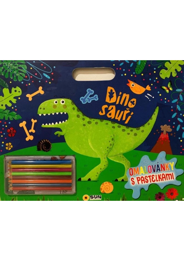 Levně Dinosauři - Omalovánky s pastelkami