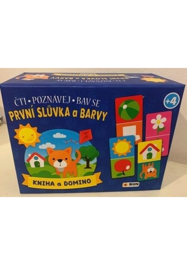 Kniha a Domino První slůvka a Barvy - čti, poznávej, bav se!