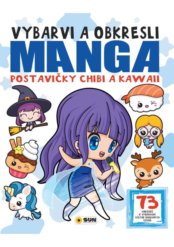 Vybarvi a obkresl - Manga postavičky Chibi a Kawai