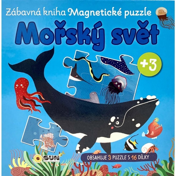 Levně Zábavná magnetická kniha Mořský svět - čti a skládej