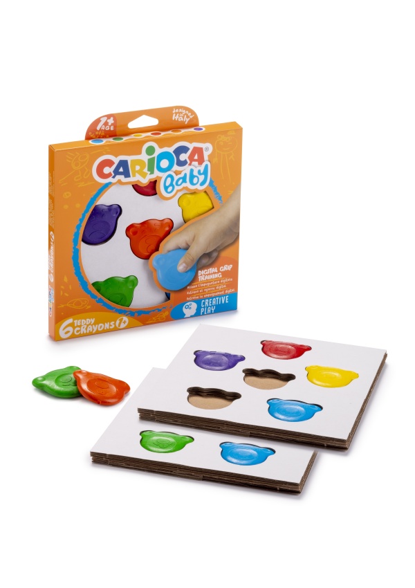 Carioca Baby Teddy voskovky 6ks
