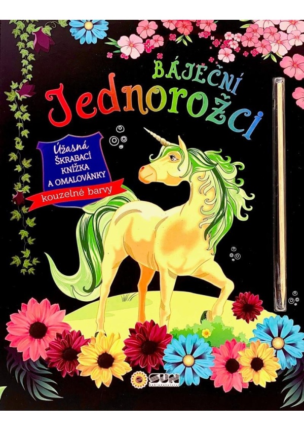 Levně Báječní jednorožci - Úžasná škrábací knižka a omalovánky