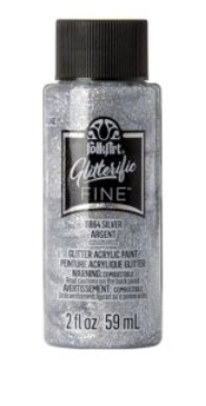 Levně FolkArt Glitterific Fine - Třpytivá akrylová barva 59 ml Metallic color: Silver