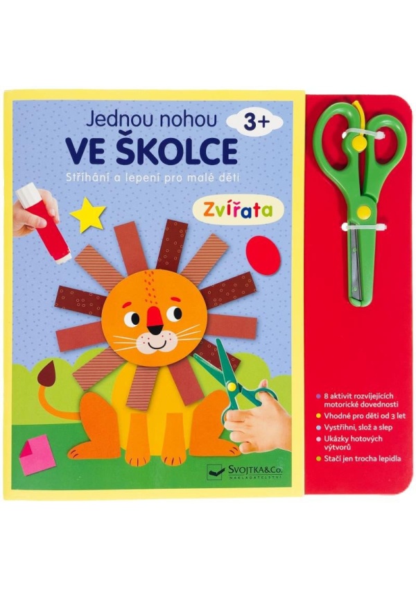 Jednou nohou ve školce Zvířata Stříhání a lepení pro malé děti 3+
