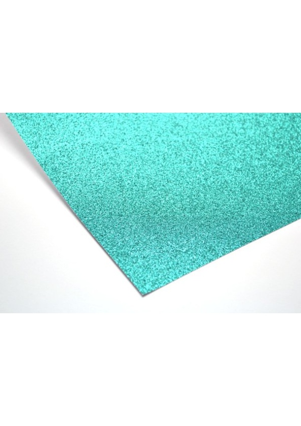 Scrapbookový glitrový papír 30,5 x 30,5 cm, tyrkysový