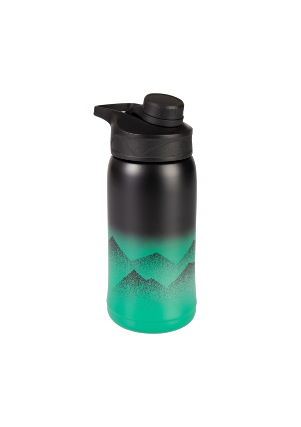 Gradientová termoláhev 600 ml - Černozelené hory