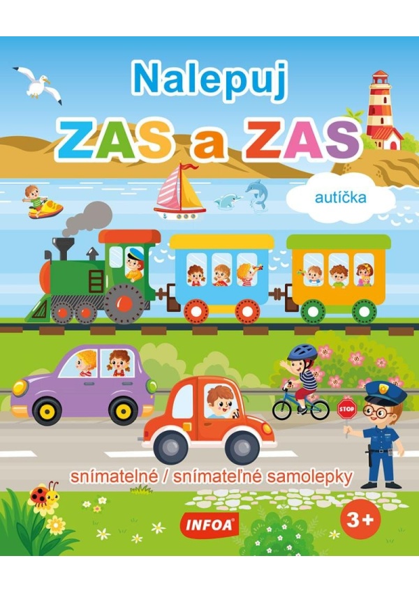 Levně Nalepuj ZAS a ZAS Autíčka - snímatelné / snímateľné samolepky