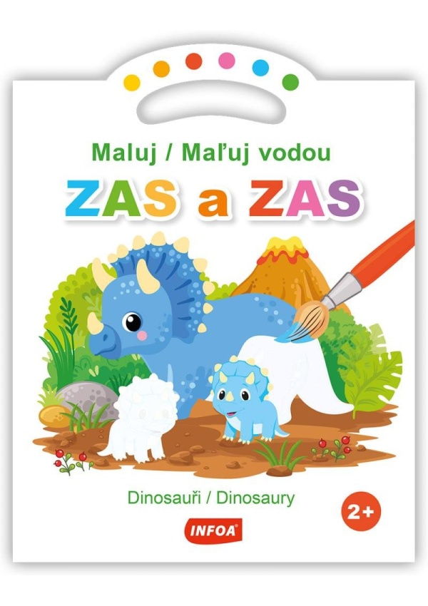 Levně Maluj / Maľuj vodou ZAS a ZAS Dinosauři / Dinosaury
