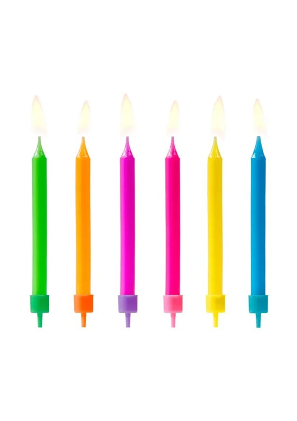 SVÍČKY 6KS neonové 6,5cm
