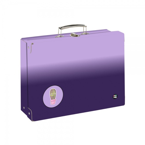 Levně Kufřík lamino hranatý A4 OXY NEXT Ombre Purple