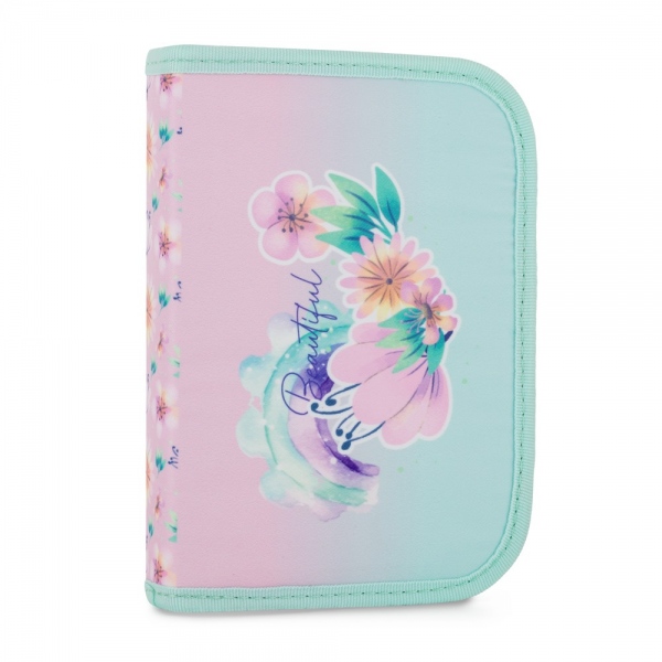 Penál 1 p. 2 chlopně, prázdný Flowers