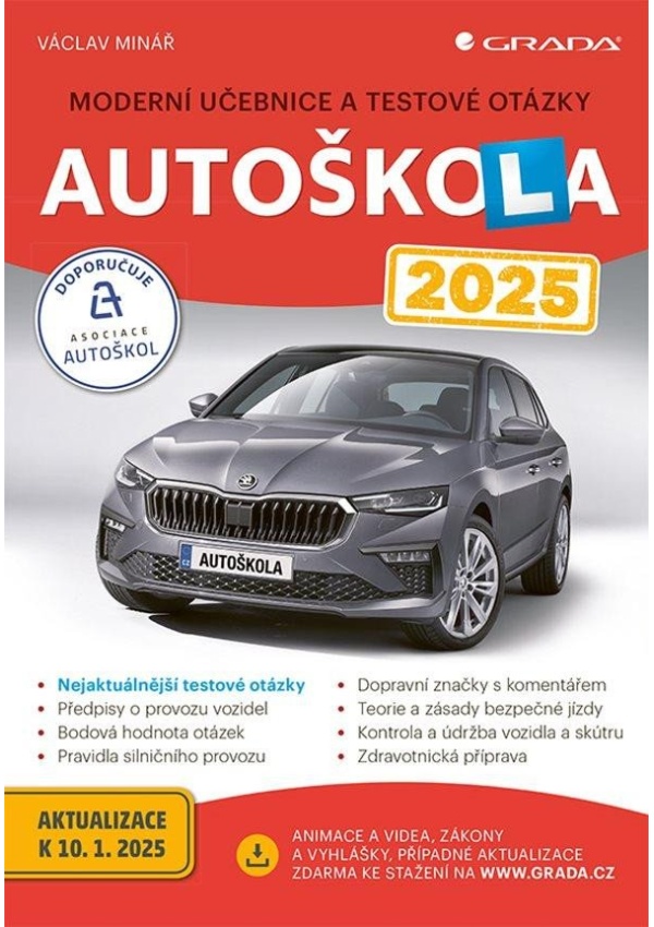 Autoškola 2025 - Moderní učebnice a testové otázky