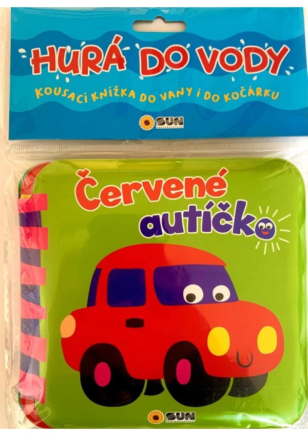 Hurá do vody Červené autíčko - Kousací nížka do vany i do kočárku