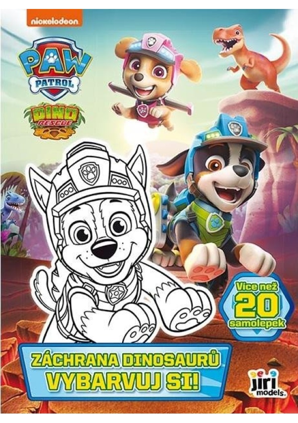 Vybarvuj si! Tlapková patrola Záchrana dinosaurů