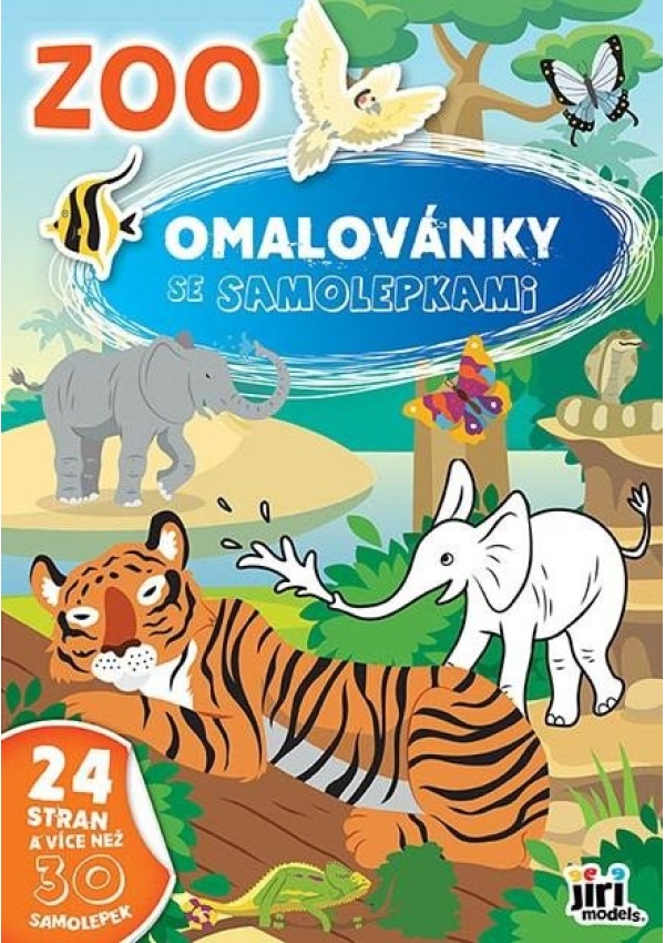 ZOO - Omalovánky A4 se samolepkami