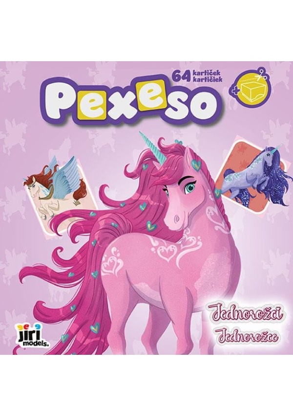 Pexeso v sešitu Jednorožci