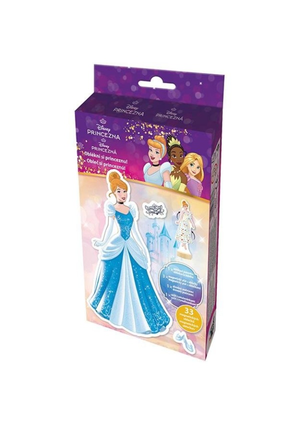 Levně Magnetické oblékání s omalovánkou Disney Princezny